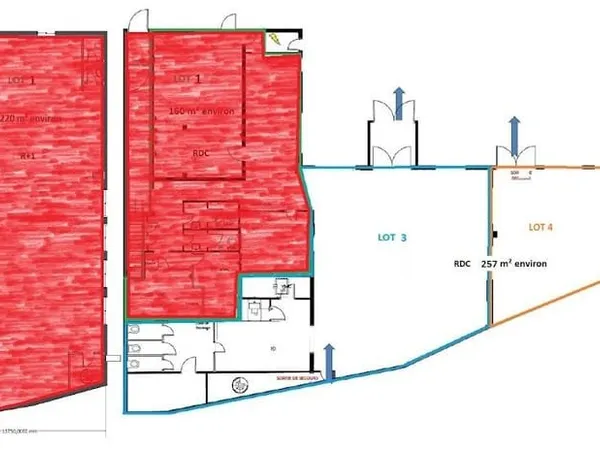 Immeuble 257 m²
