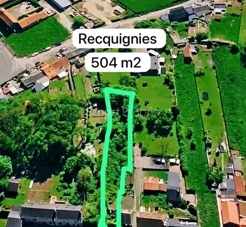 Terrain constructible de 500m2 recquignies