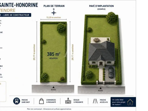 Terrain 385 m²