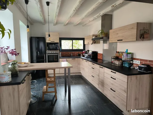 Maison pierre rénovée 120m², 3ch, sans travaux