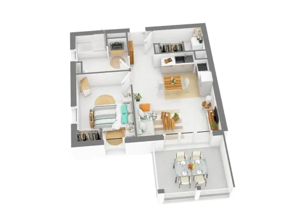 Appartement 2 pièces 49 m²