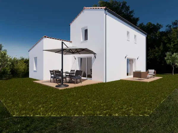 Maison neuve de 85 m² avec garage sur terrain de 263 m² aux Moutiers-en-Retz (44760)