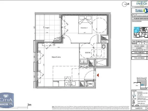 Appartement 2 pièces 40 m²