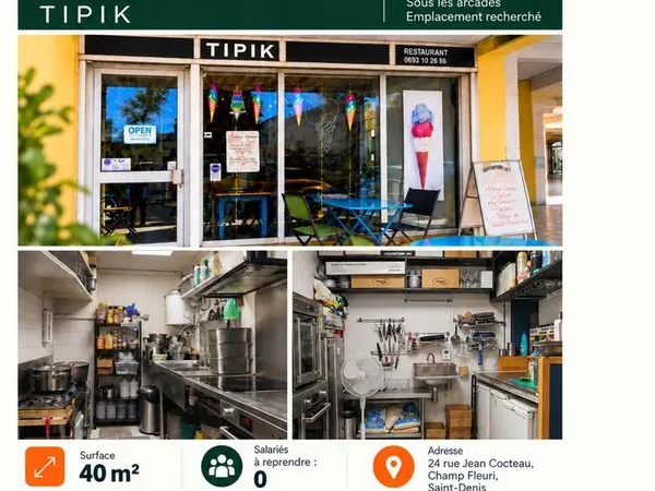 Restaurant clé en main à vendre (fond de commerce)