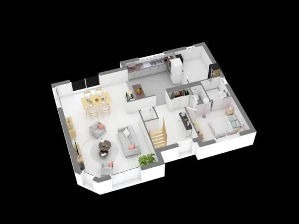 Combles aménagés 4 pièces 123 m²