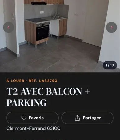 Apparemment T2 38 m2 avec balcon