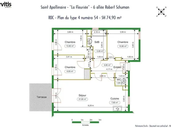 Appartement T4 St Apollinaire