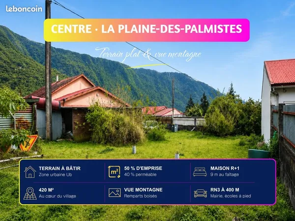 Terrain 420 m² La Plaine-des-Palmistes