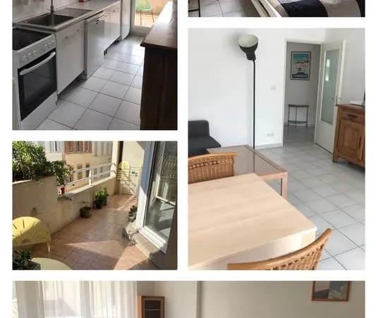Appartement T2 50m2 avec grand balcon de 12m2 à louer meublé