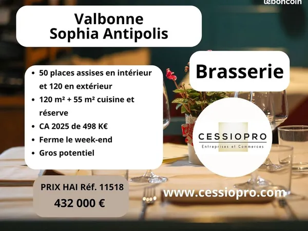 Brasserie 175 m² Valbonne