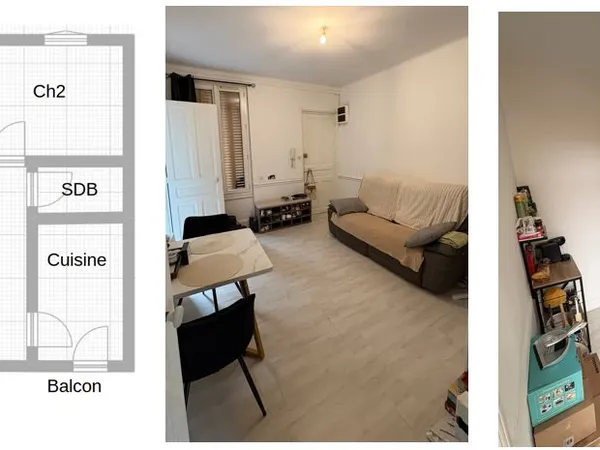 Vichy centre - T3 41 m² - 2 chambres - Balcon - Calme