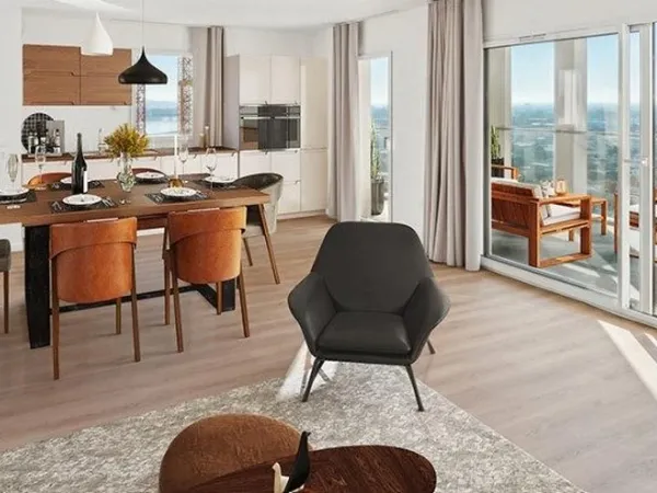 APPARTEMENT T5 NEUF TRAVERSANT EMPLACEMENT PRISE