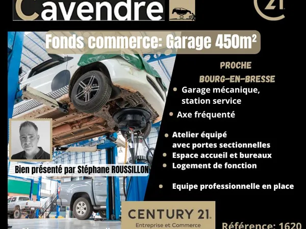 Fonds de commerce, garage 450 m² BOURG EN BRESSE