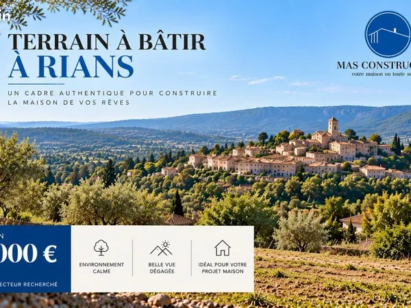 Terrain 850 m² Rians