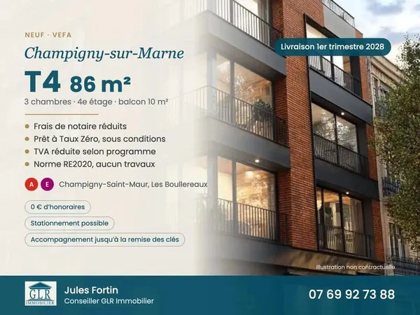 Appartement 4 pièces 86 m²
