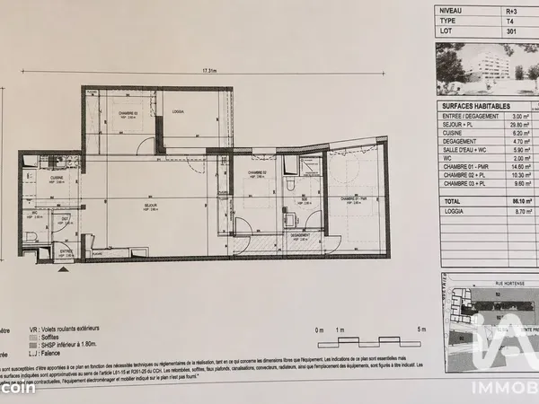 Appartement 4 pièces 86 m²