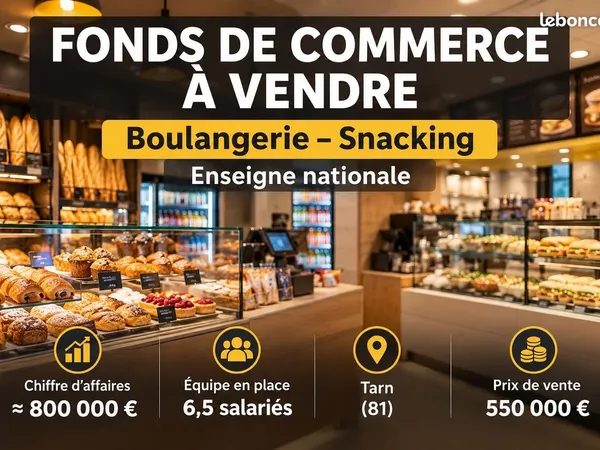 Fonds de commerce Boulangerie-Snacking-Enseigne nationale