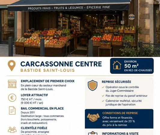 Fonds de commerce CARCASSONNE