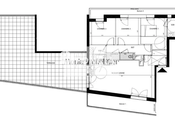 Appartement 4 pièces 87 m²