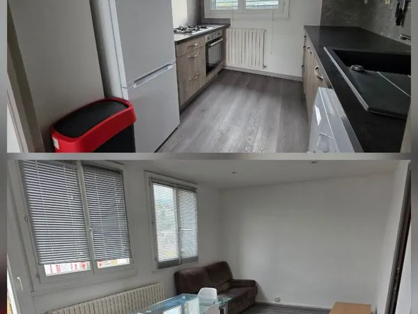 T2, 42 m², aucun vis-à-vis, terrasse dernier étage, cave