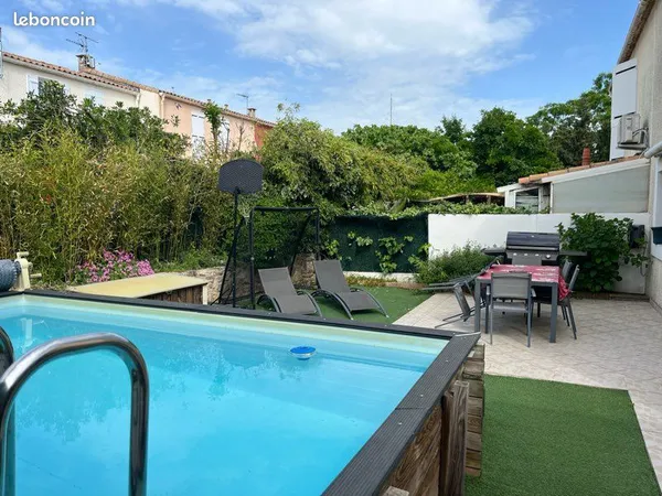 Maison F4 piscine jardin Montpellier