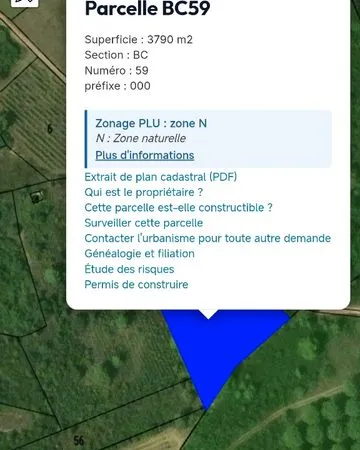 Terrain de loisirs 3 790 m² - Murviel-lès-Béziers - 7 000