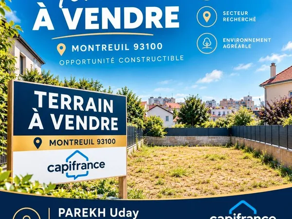 Terrain 164 m² Montreuil