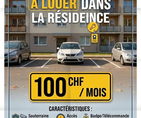 Location place de parking privée