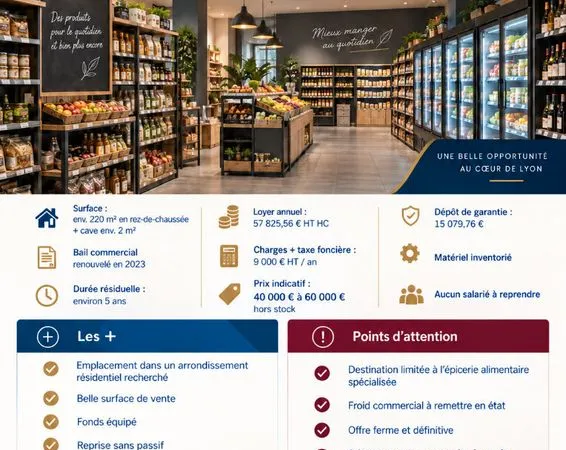 Épicerie 220 m² LYON
