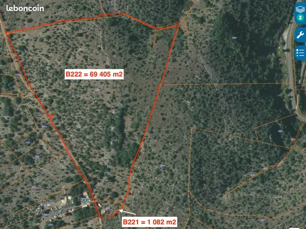 Vente lot de 4 parcelles en zone naturelle LABEAUME pour 82667 m2