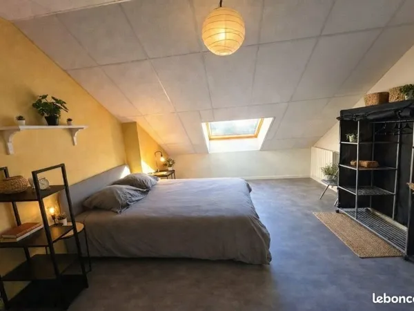 Chambre spacieuse avec kitchenette privatisée - Colocation centre-ville