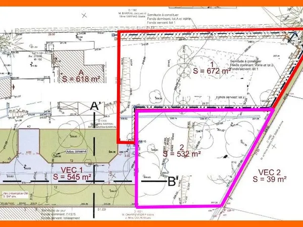 Terrain en individuel 532 m²