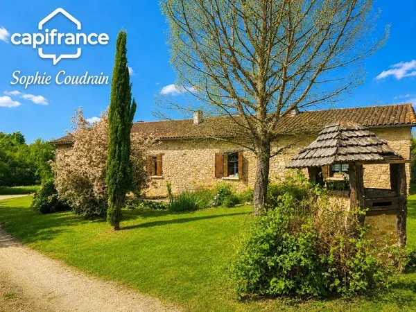 Longère en pierre avec 3 chambres - Dépendances - 2.76 hectares - proche de MONFLANQUIN (Lot-et-Garo