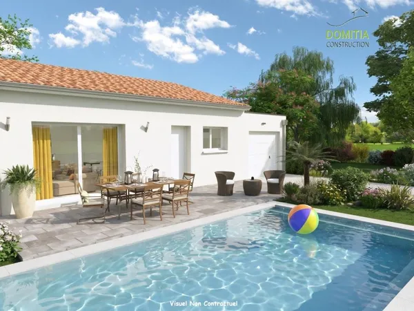 Maison plain-pied 3 chambres à LIGNAN-SUR-ORB