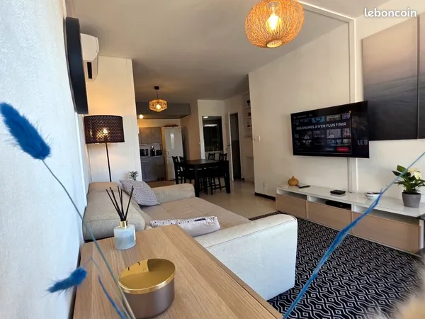 T2 meublé 45 m² + terrasse 35 m² + garage - Tout compris