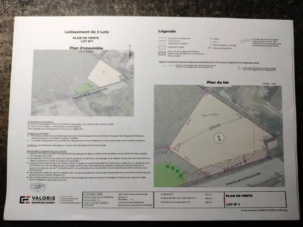 Terrain 715 m²