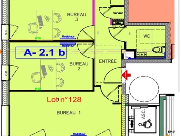Bureaux 55m2
