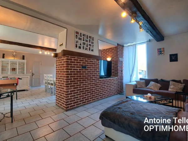 Montay 59360 - Maison semi-individuelle de 3 Chambres avec cour intérieur & jardin