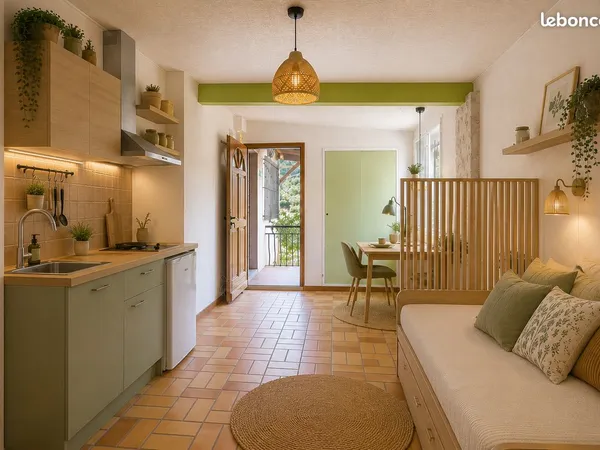 Studio meublé rénové 18 m² - Étudiant / alternant - Fuveau, proche Gardanne & Rousset