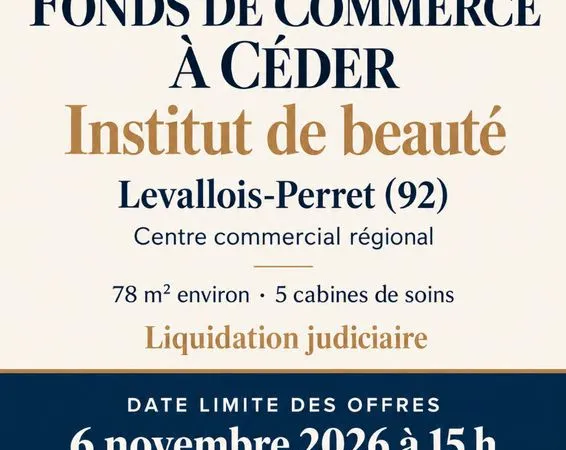 Institut de beauté 78 m² LEVALLOIS PERRET