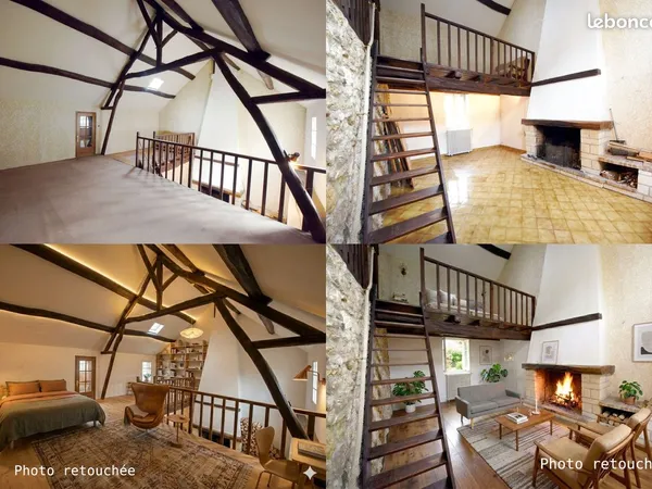 Maison 120m² + Jardin 350m² - Charme ancien, 50km Paris