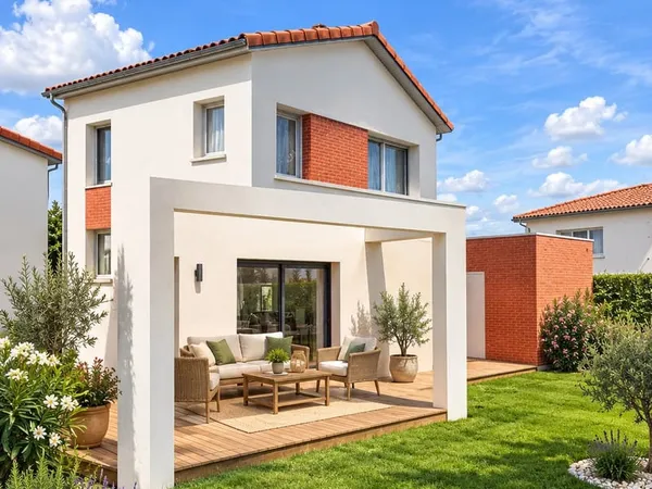 Villa T4 duplex en pleine propriété, avec jardin alliant con