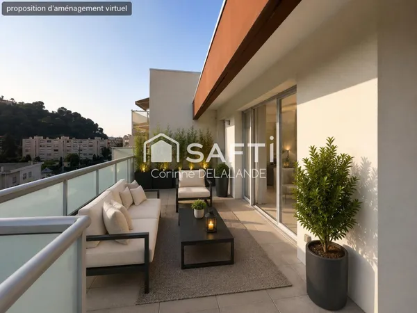 Magnifique 3 pièces 62m2, terrasse, vue dégagée