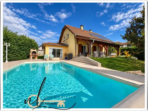 SAINT-CHEF (38), Maison à vendre 7 pièces - 150 m² habitables - 4 chambres - Piscine - Terrain 1 192