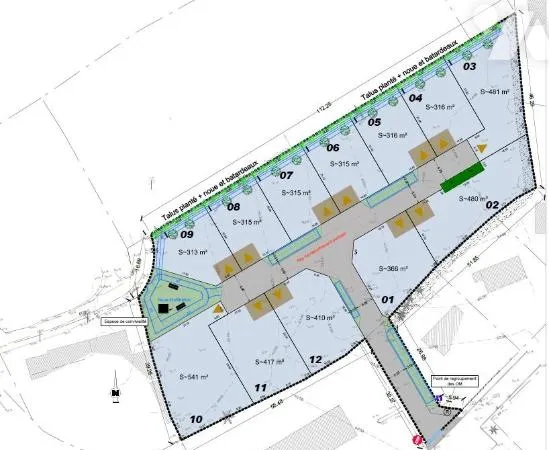 Terrain 316 m²