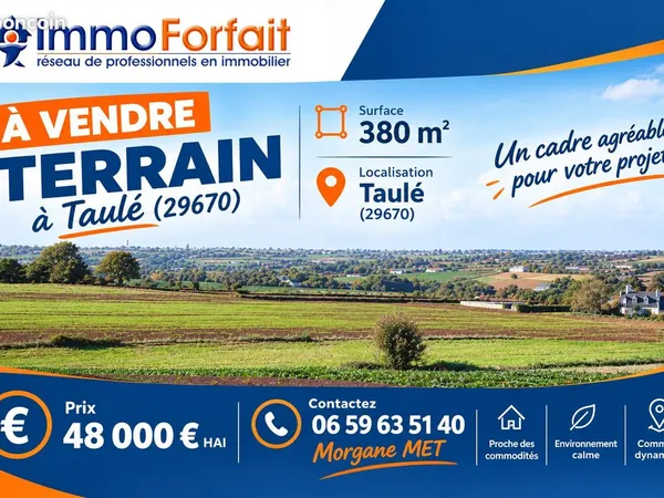 Terrain 380 m² Taulé