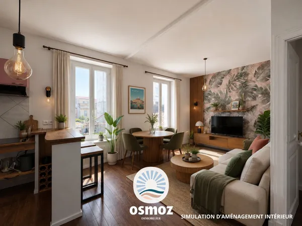 Appartement type 2 à deux pas du marché central !