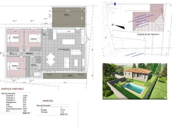 Terrain à bâtir Vente Saint-Geniès-de-Comolas  475m² 113000€