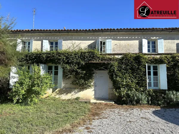 Mazerolles (17800) - Maison En Pierre De Taille Charmante Et Atypique Avec Dépendances
