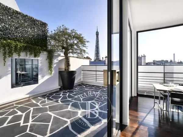 Penthouse Art déco avec vue Tour Eiffel - Triplex d'exception avec terrasse plein sud